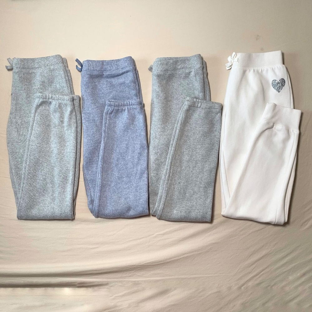 4Pc Grey, White, and Purple Children’s Place Joggers Size Girl’s XL 14 (GUC)